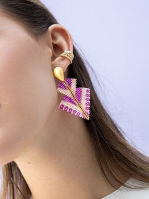 Aretes Rosa Fucsia